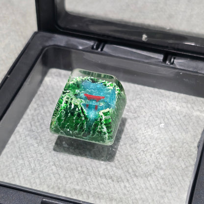 Sakura Snow Spring Torii Gate Resin Artisan 1u Keycap