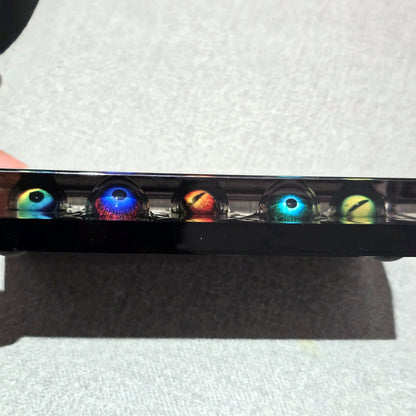 Compact Wrist Rest Pad Artisan Rotating Evil Eye Resin For Keyboard Mouse