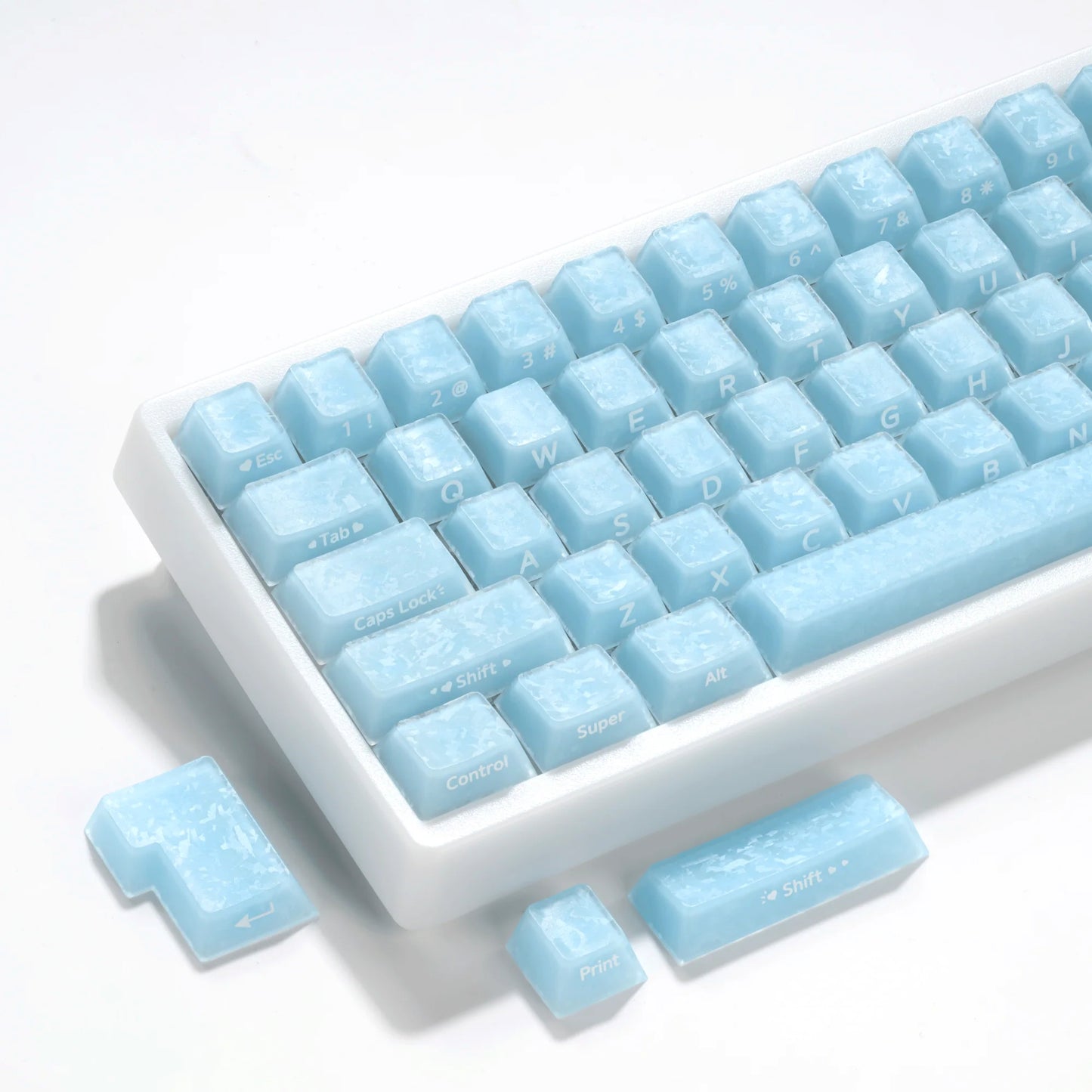 XVX Jelly Forged Carbon Textured Side-Printed Cherry Profile 126-Key Keycap Set