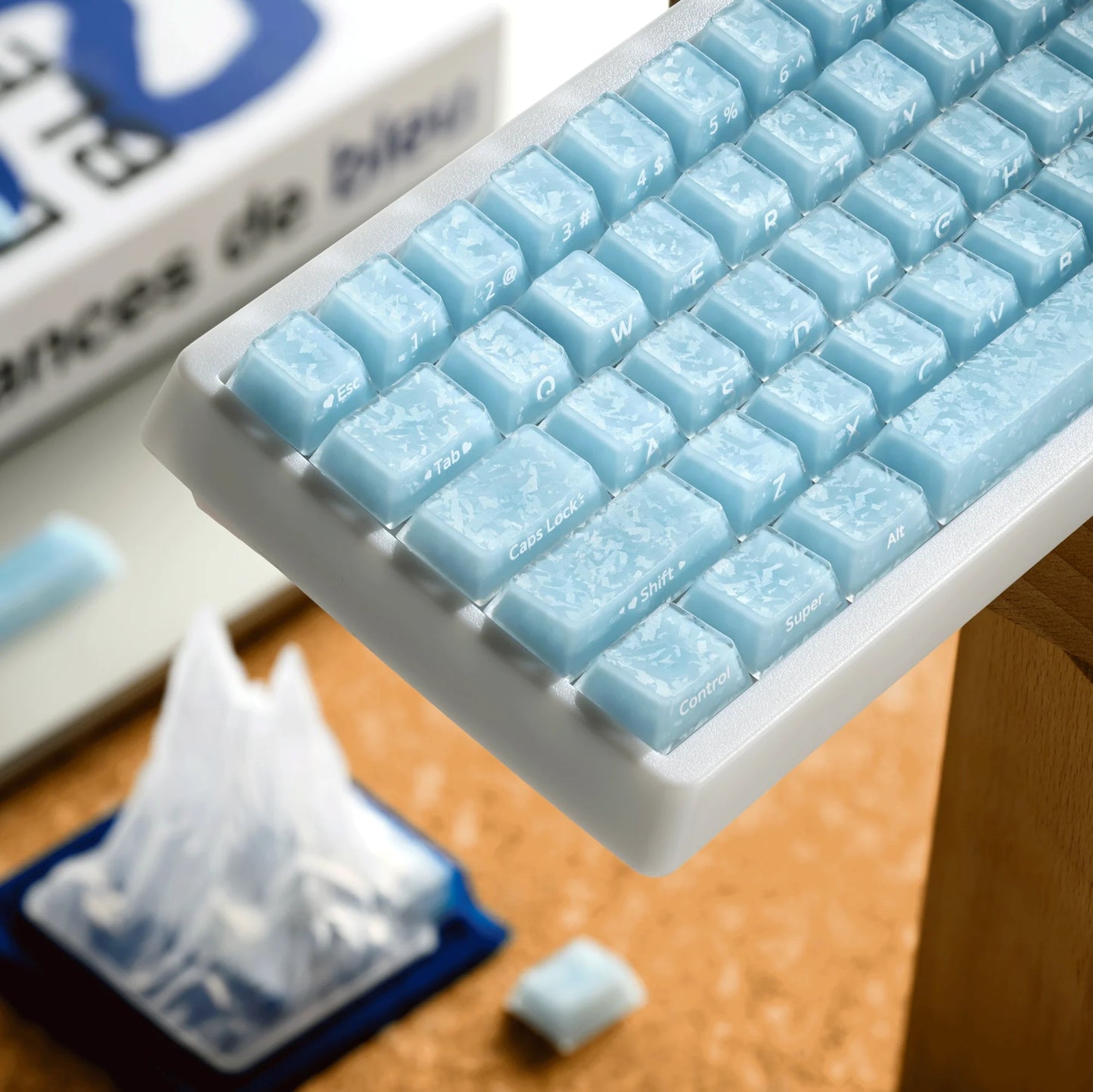 XVX Jelly Forged Carbon Textured Side-Printed Cherry Profile 126-Key Keycap Set
