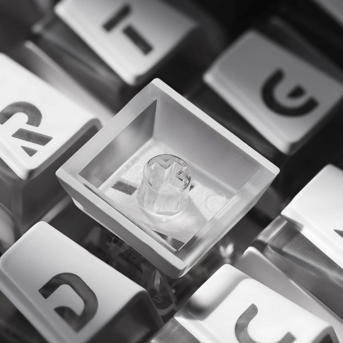 XVX Wedge PRISM White Shine-Through Double-Shot ABS+PC Keycap Set