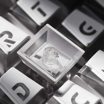 XVX Wedge PRISM White Shine-Through Double-Shot ABS+PC Keycap Set