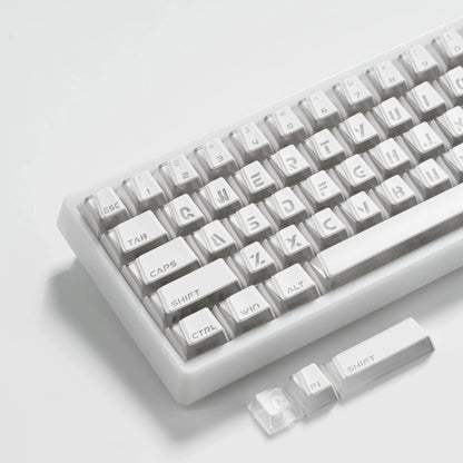 XVX Wedge PRISM White Shine-Through Double-Shot ABS+PC Keycap Set