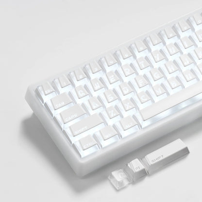 XVX Wedge PRISM White Shine-Through Double-Shot ABS+PC Keycap Set