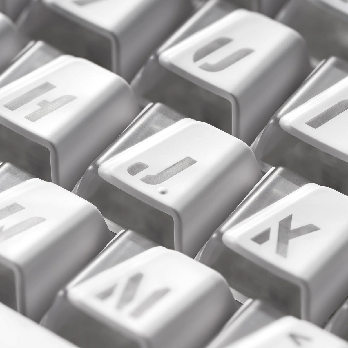 XVX Wedge PRISM White Shine-Through Double-Shot ABS+PC Keycap Set