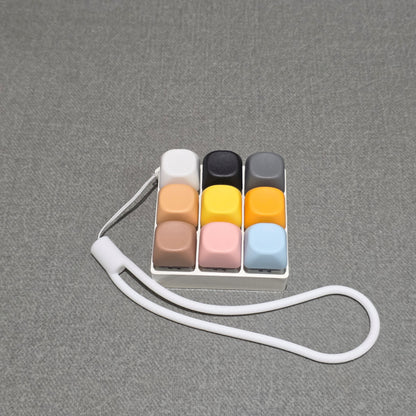 9 Keys MOA Keycaps Stress Relief Toy With Lanyard