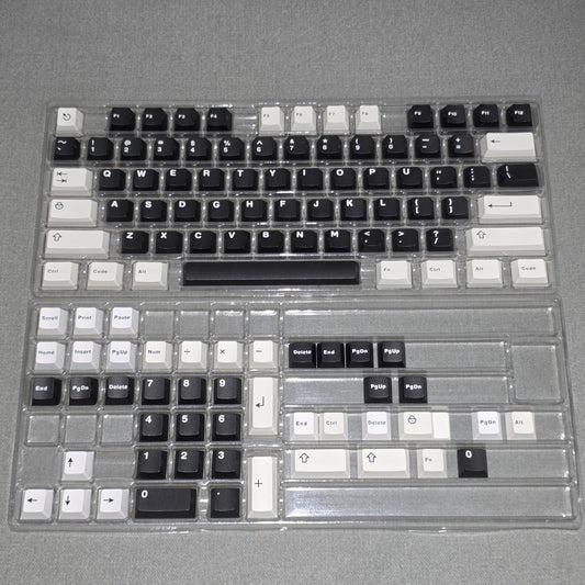 CLEARANCE Black White Doubleshot Keycaps