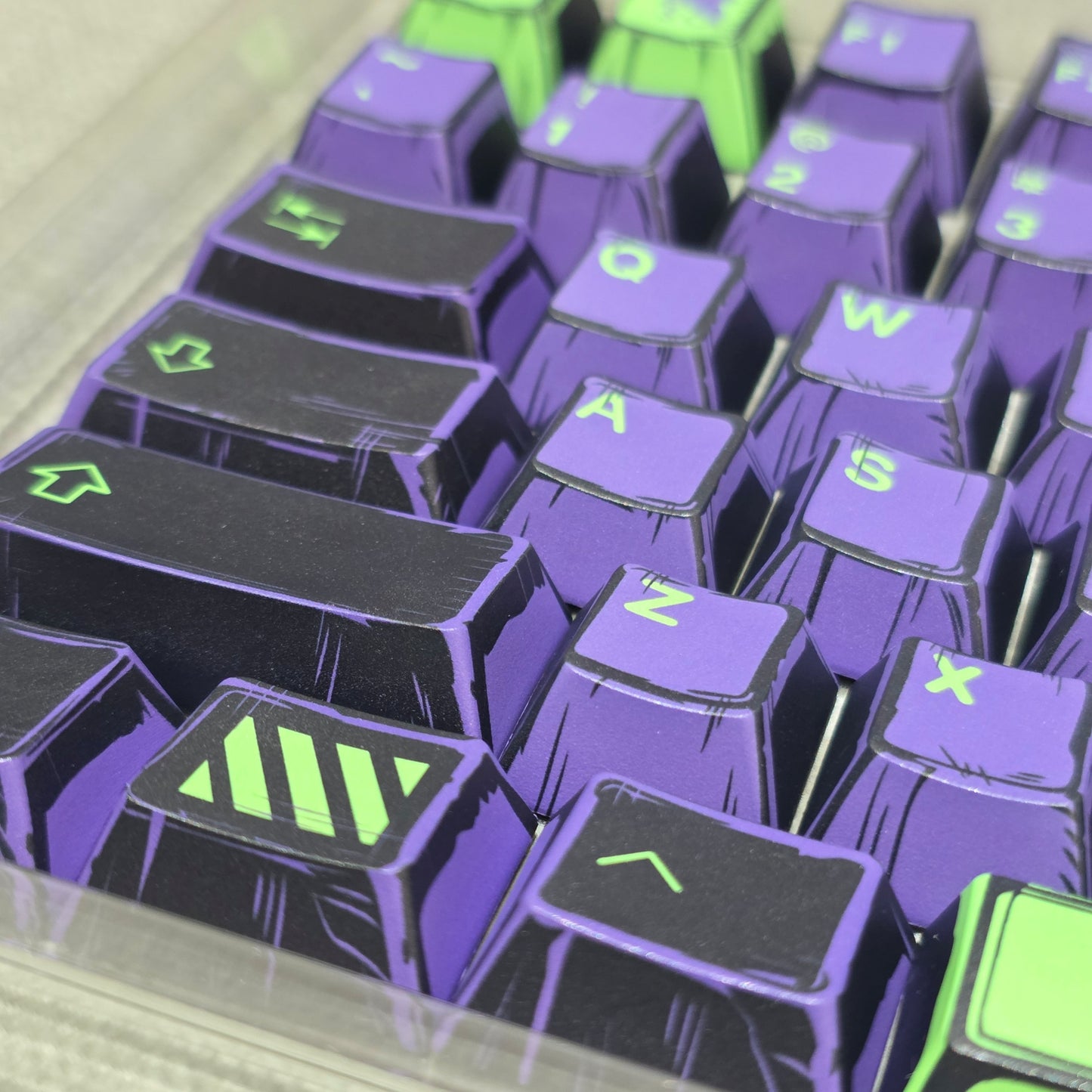 Unit 1 EVA Comic Manga Style Cherry PBT Extended Keycaps