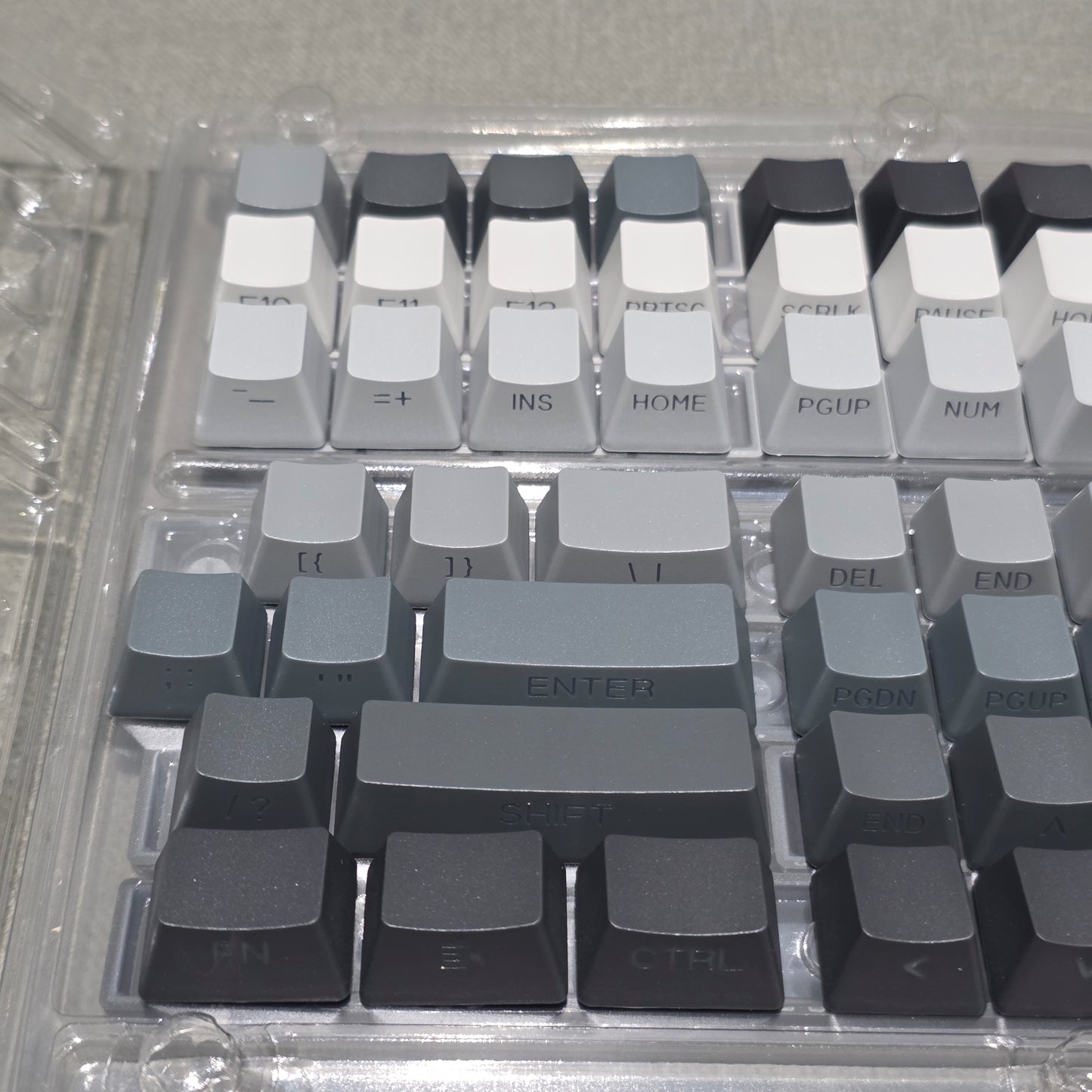 Gradient Gray Polar Day OEM Side Backlit Keycaps