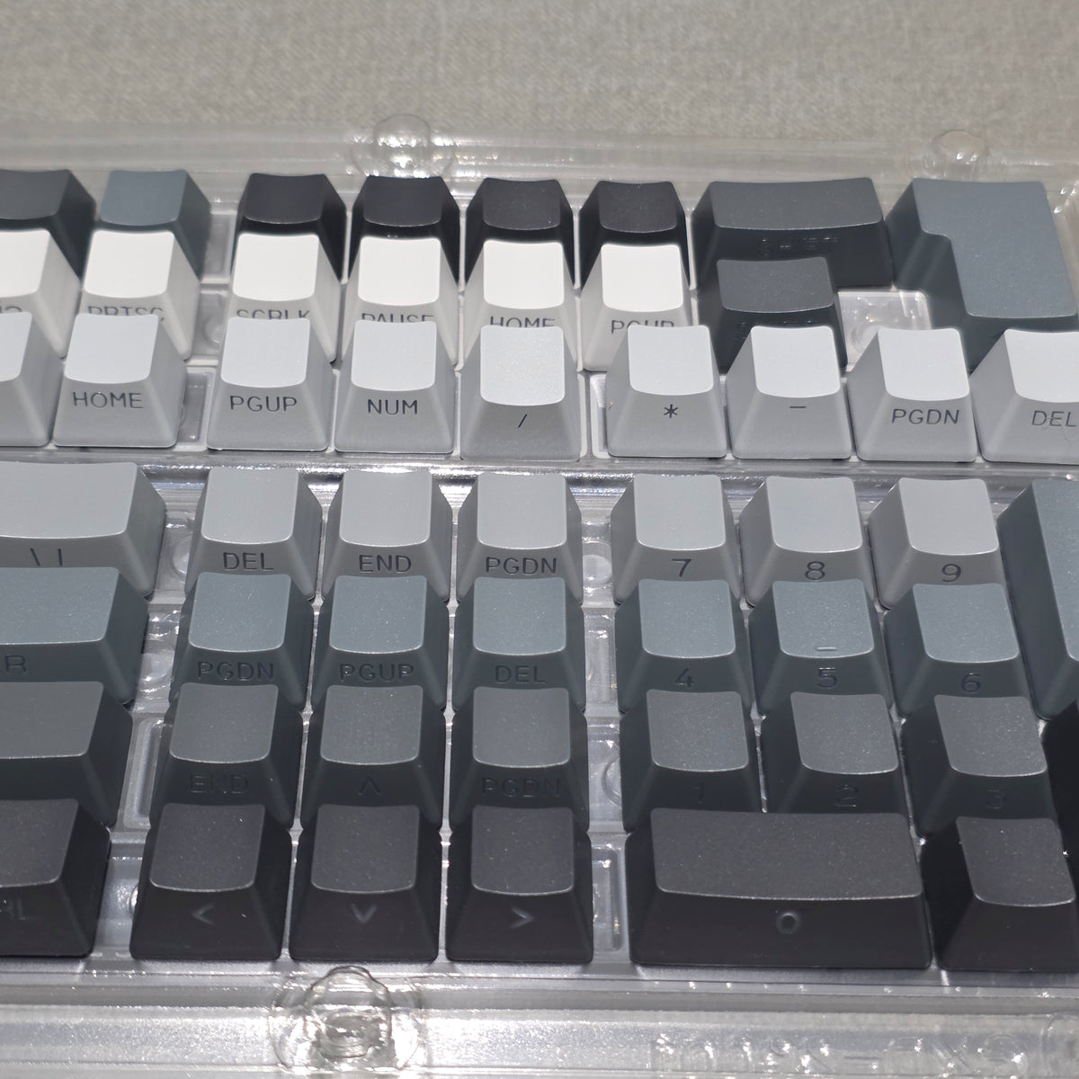 Gradient Gray Polar Day OEM Side Backlit Keycaps