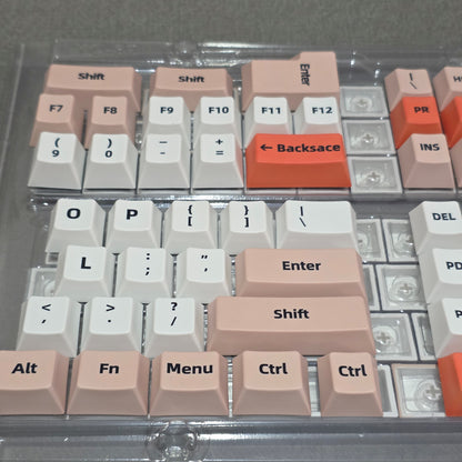 Caramel Warm Glow Cherry Dye Sub PBT Keycaps