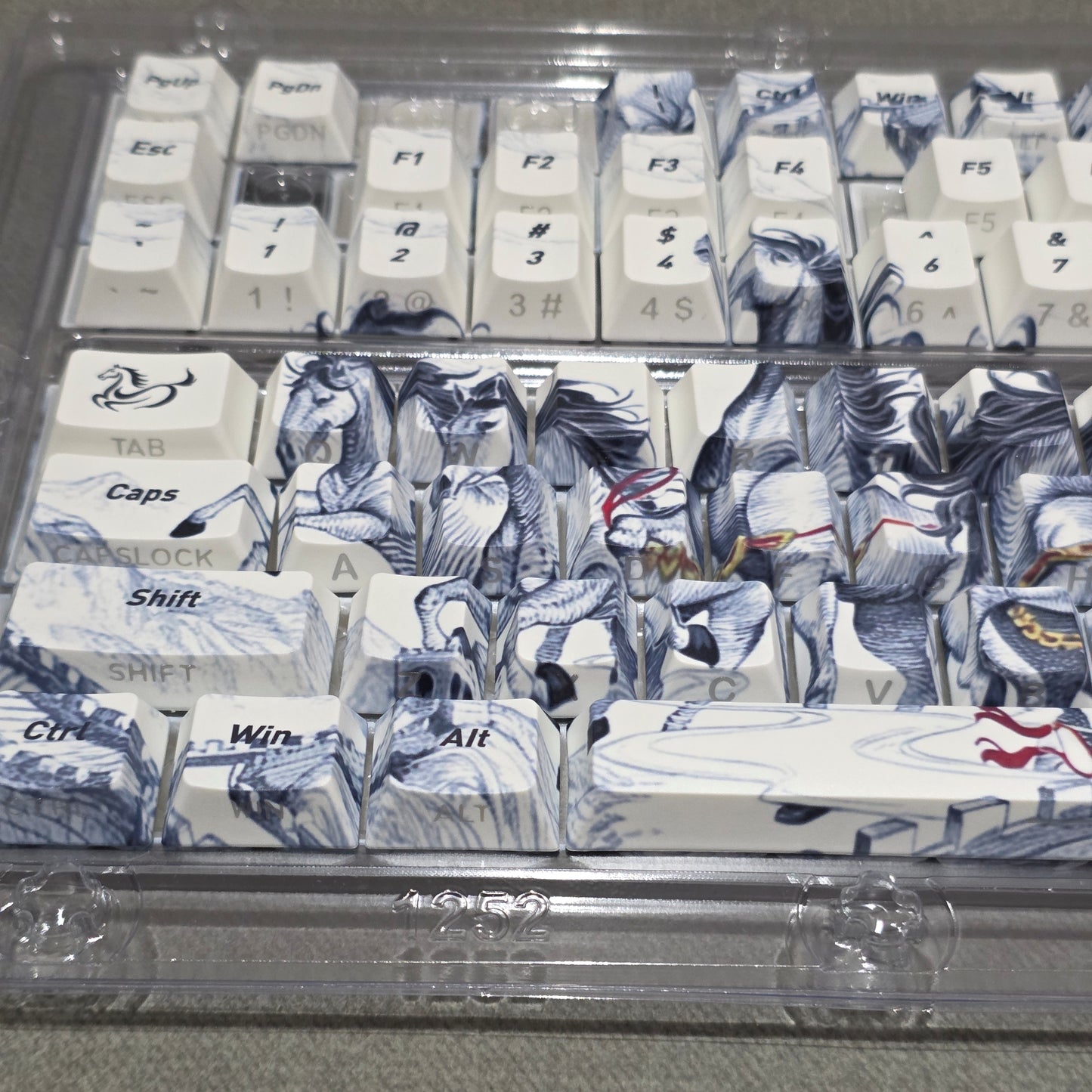 Eight Horses Side Backlit Dual Legends Keycaps READ DESCRIPTION