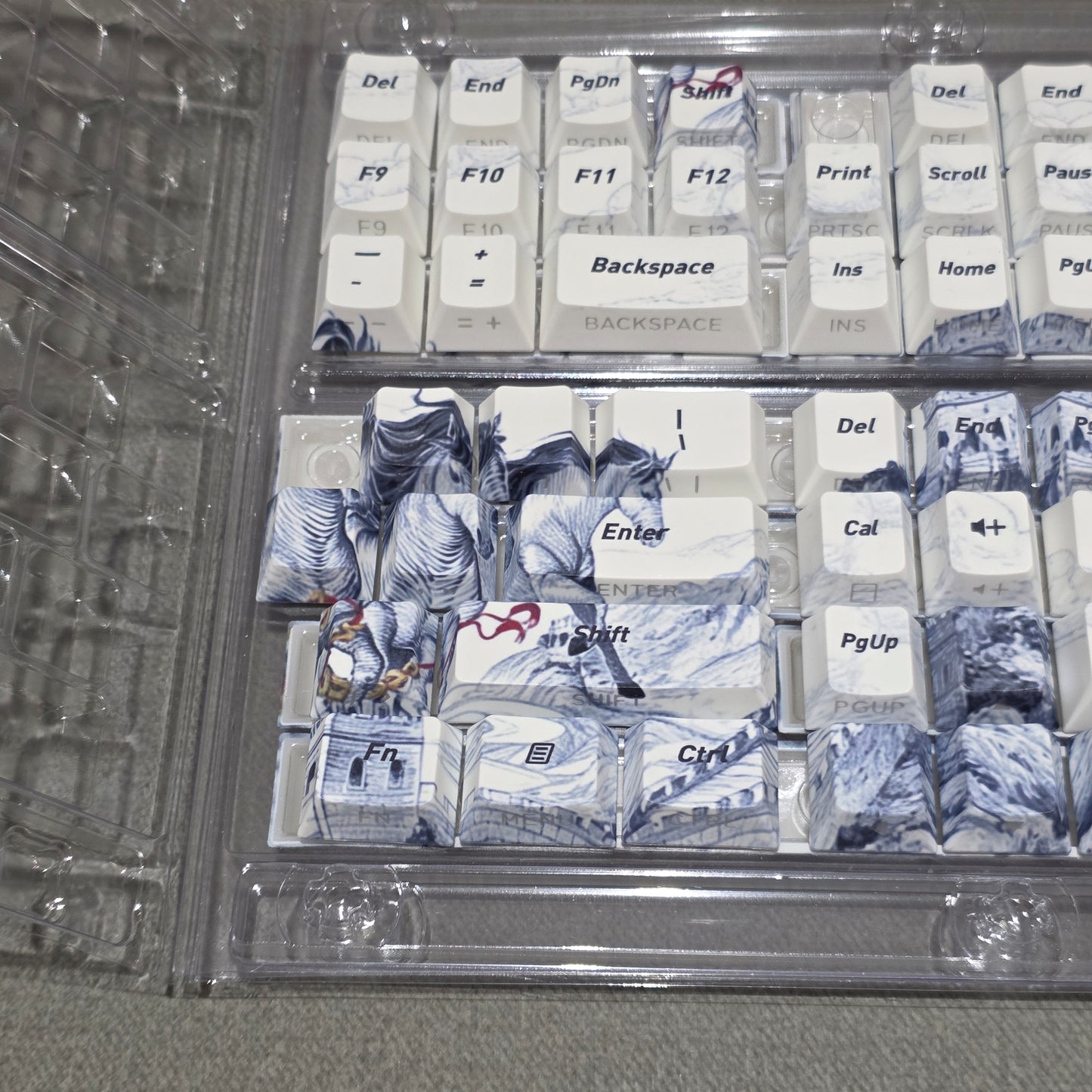 Eight Horses Side Backlit Dual Legends Keycaps READ DESCRIPTION