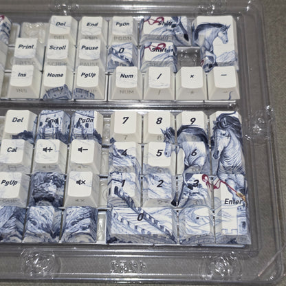 Eight Horses Side Backlit Dual Legends Keycaps READ DESCRIPTION