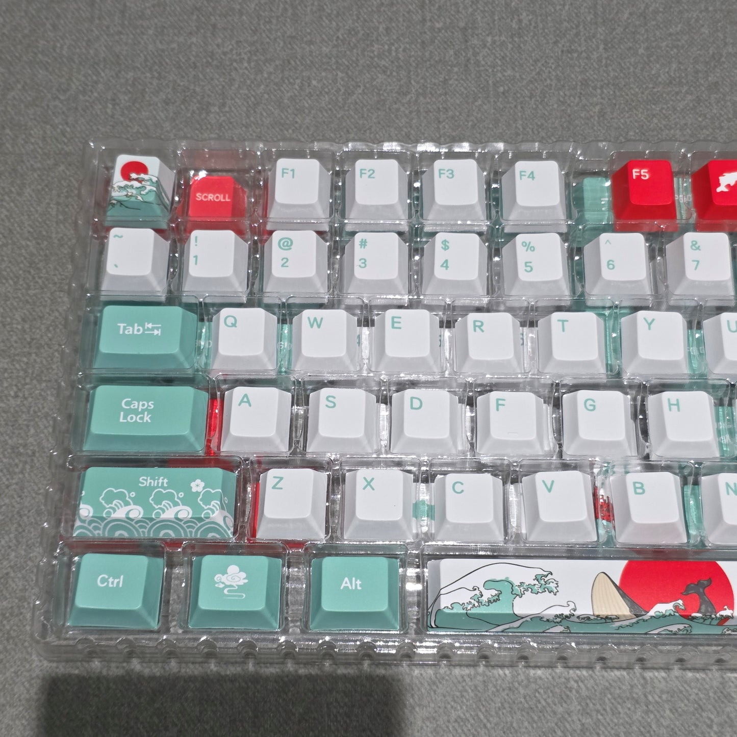 Coral Sea Cherry PBT Keycaps
