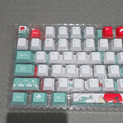 Coral Sea Cherry PBT Keycaps