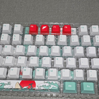 Coral Sea Cherry PBT Keycaps