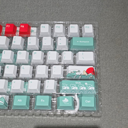 Coral Sea Cherry PBT Keycaps