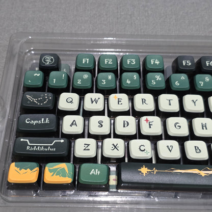 Harry Potter Slytherin MDA Pudding PBT Keycaps
