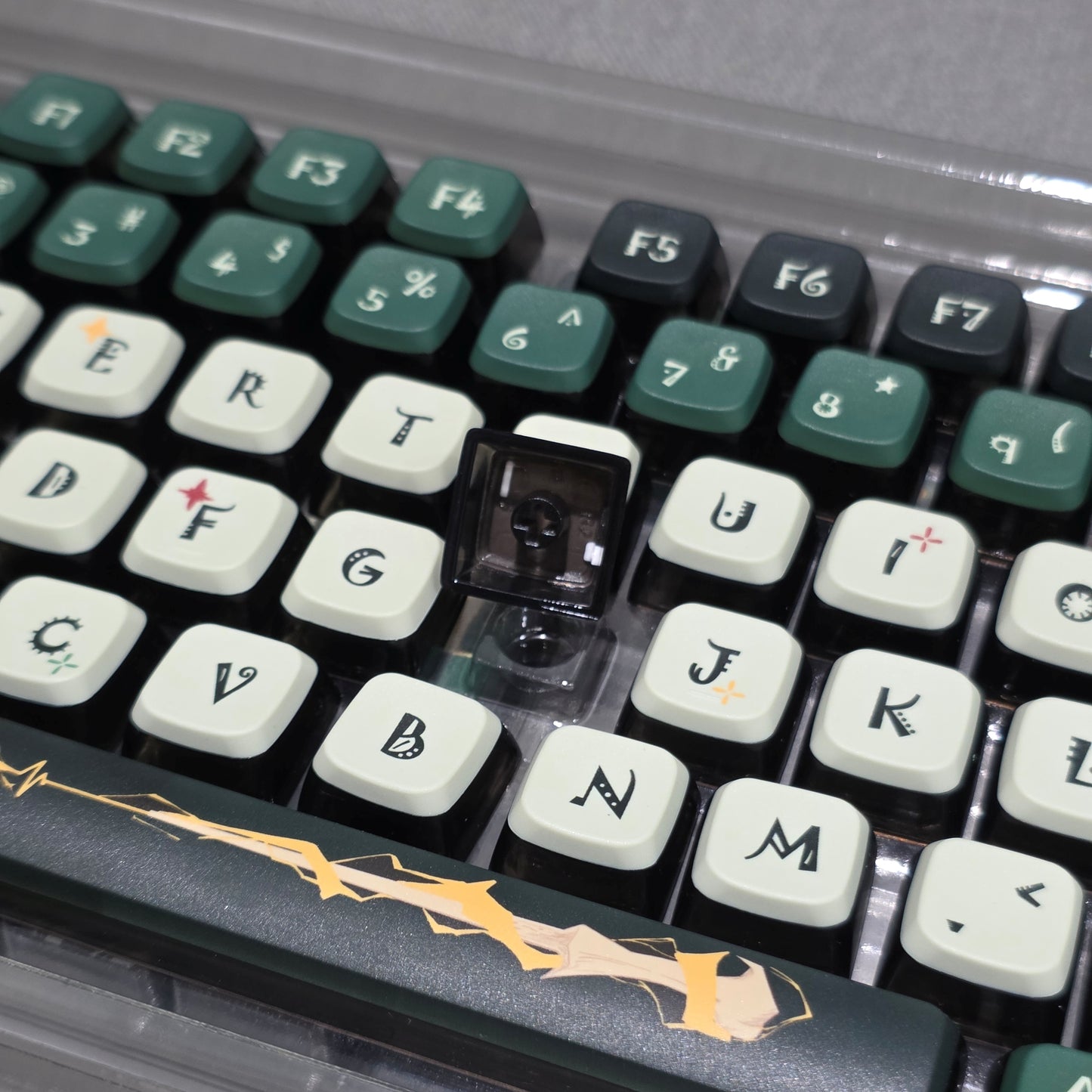 Harry Potter Slytherin MDA Pudding PBT Keycaps