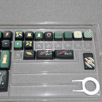 Harry Potter Slytherin MDA Pudding PBT Keycaps