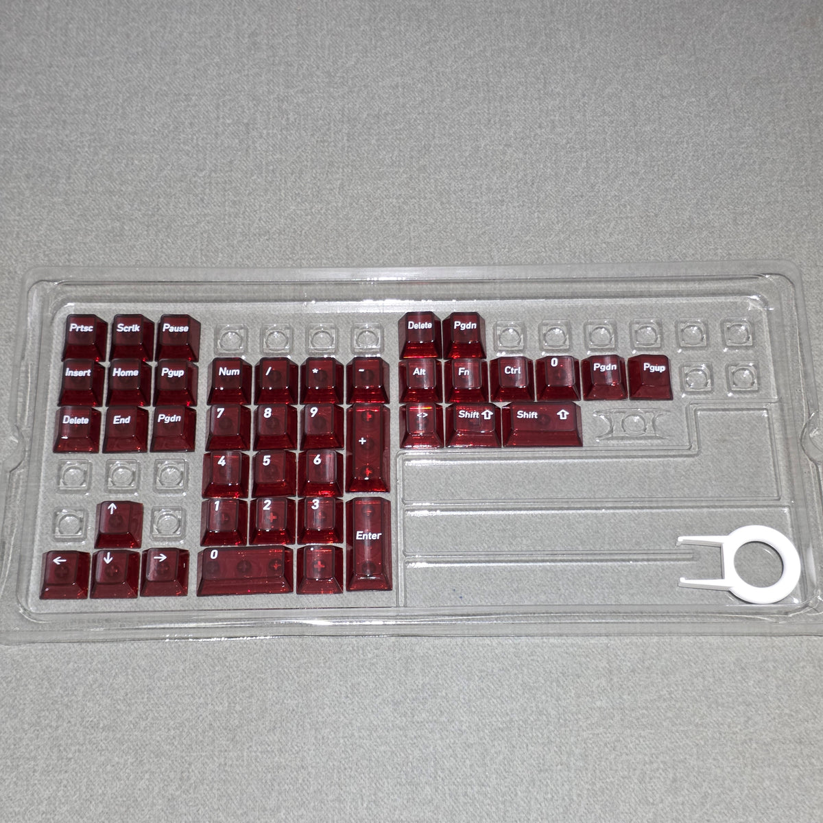 Ruby Crystal Transparent  1.7mm Thick Cherry Keycaps