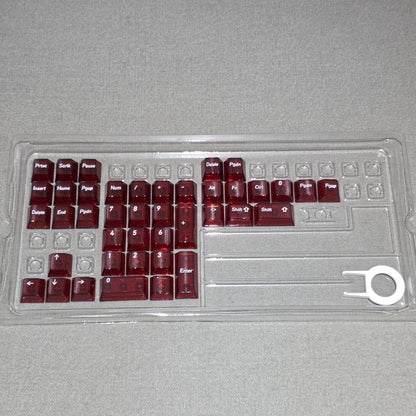 Ruby Crystal Transparent  1.7mm Thick Cherry Keycaps