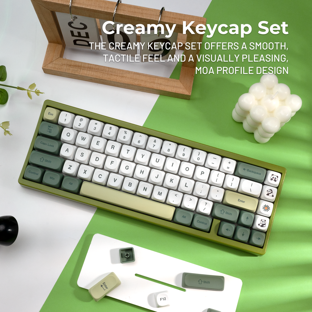 Panda Bear MOA Profile Dye-Sub PBT Keycap Set