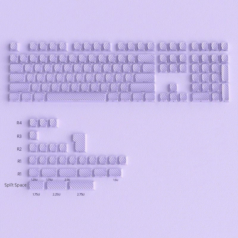 Purple Demon Wave OEM Side Printed Keycaps