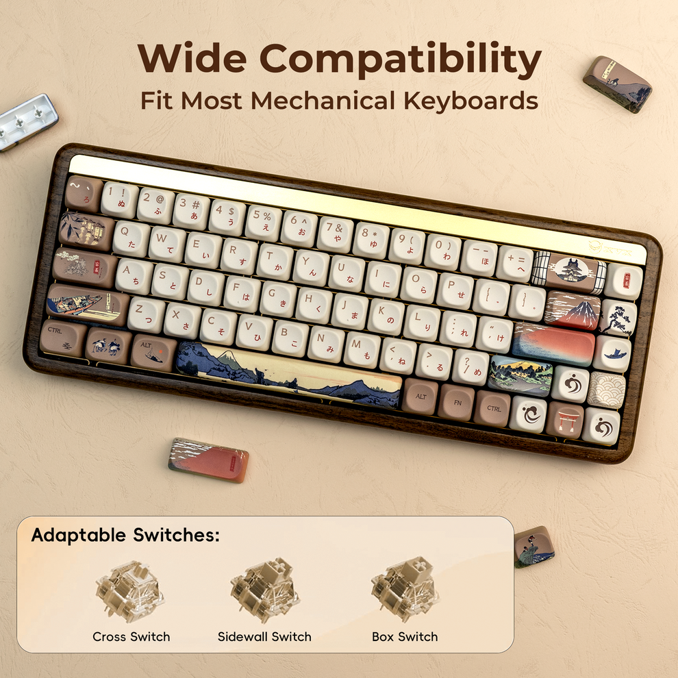 Mount Fuji Mechanical Keyboard Keycaps – CuriosityCaps