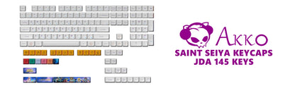 PRICE DROP AKKO Saint Seiya JDA PBT Keycaps