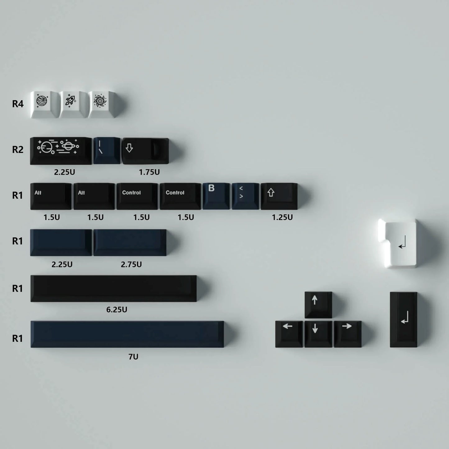 Galaxy Cherry PBT Clone Keycaps