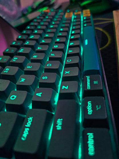 Backlit Grey Blue Thick Doubleshot OEM Keycaps 152 Keys