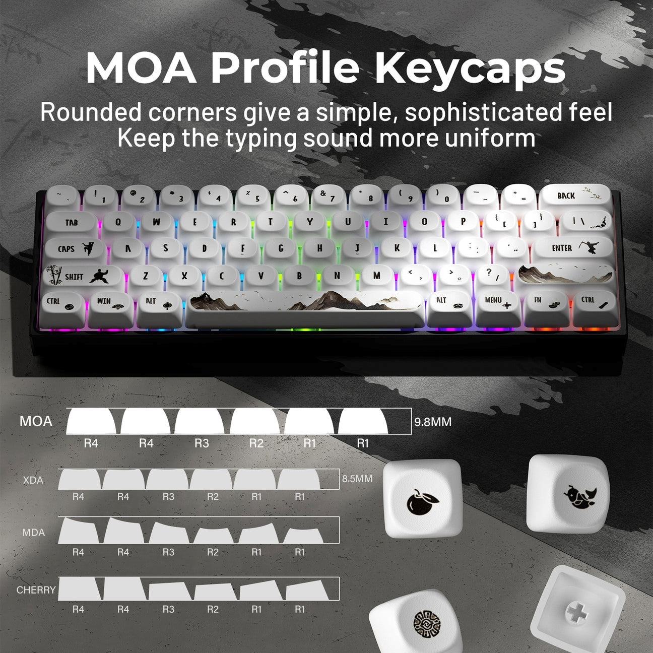 KUNG FU MOA PBT KEYCAPS