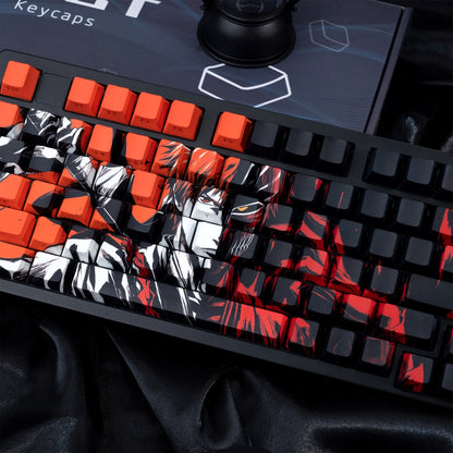 Bleach: Ichigo Kurosaki Side Backlit Cherry Doubleshot PBT Keycaps
