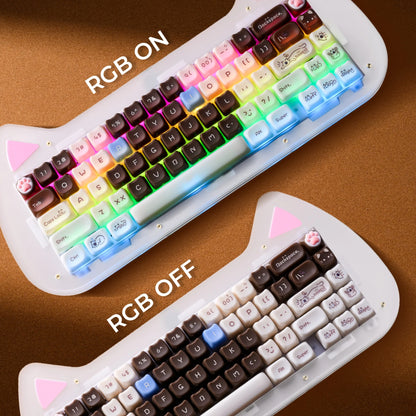 Jade Siamese Cat MAO Keycaps