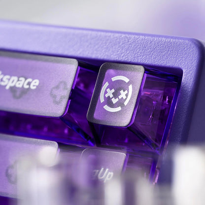 XVX Matte Clear Purple PC Transparent Cherry Profile 119-Key Keycap Set