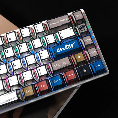 XVX Manga Theme Graffiti Cherry PBT Keycaps