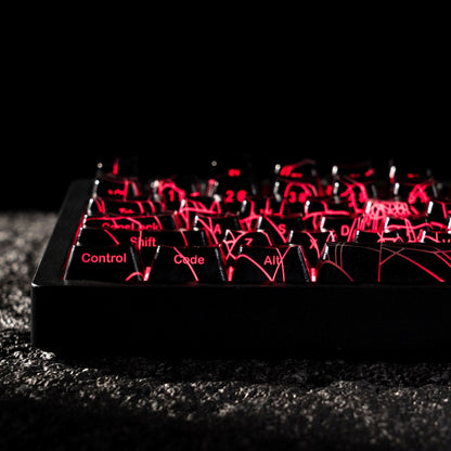 PREMIUM SPIDER WEB  Black Version Pattern OEM Profile IMD Tech Keycap Set