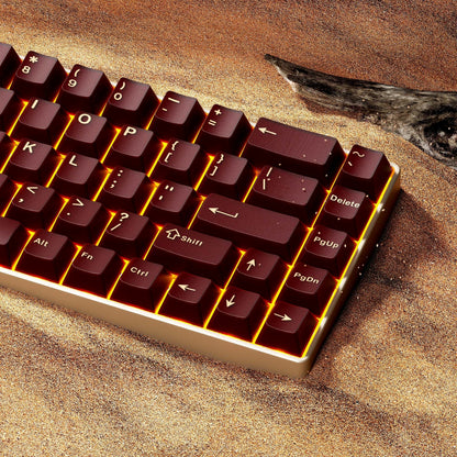 Oxblood Frost Jade Doubleshot Cherry PBT Keycaps
