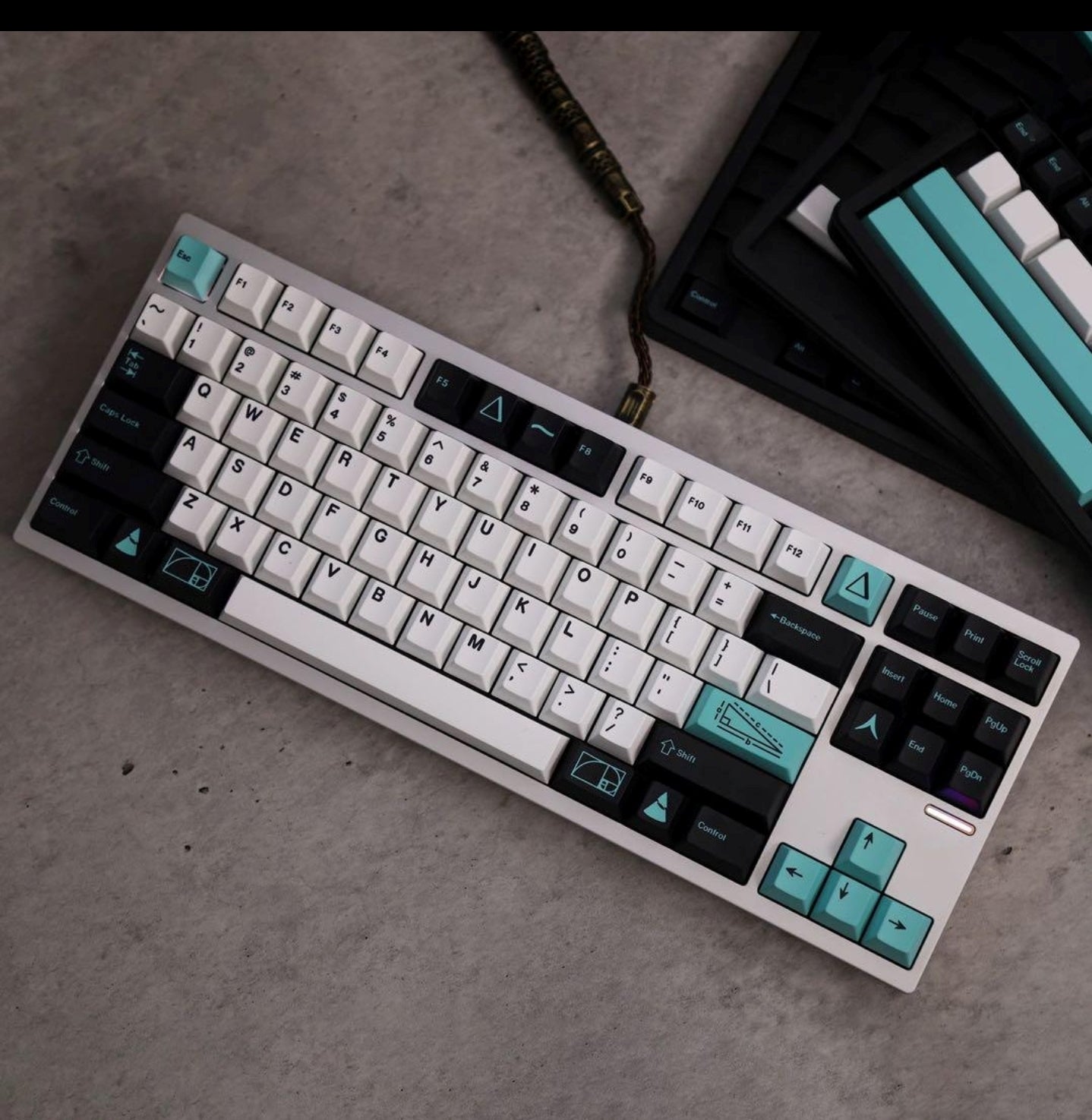 CYL Delta Inspired Cherry PBT Premium Quality Keycaps with High Quality Keys Storage Box