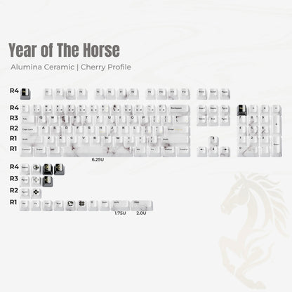 XVX Year Of The Horse Ceramic Cherry Profile 120-Key Full Keycap