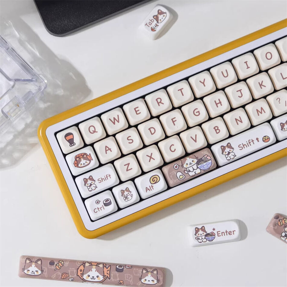 Sushi Kitty Meow Moa PBT Keycaps