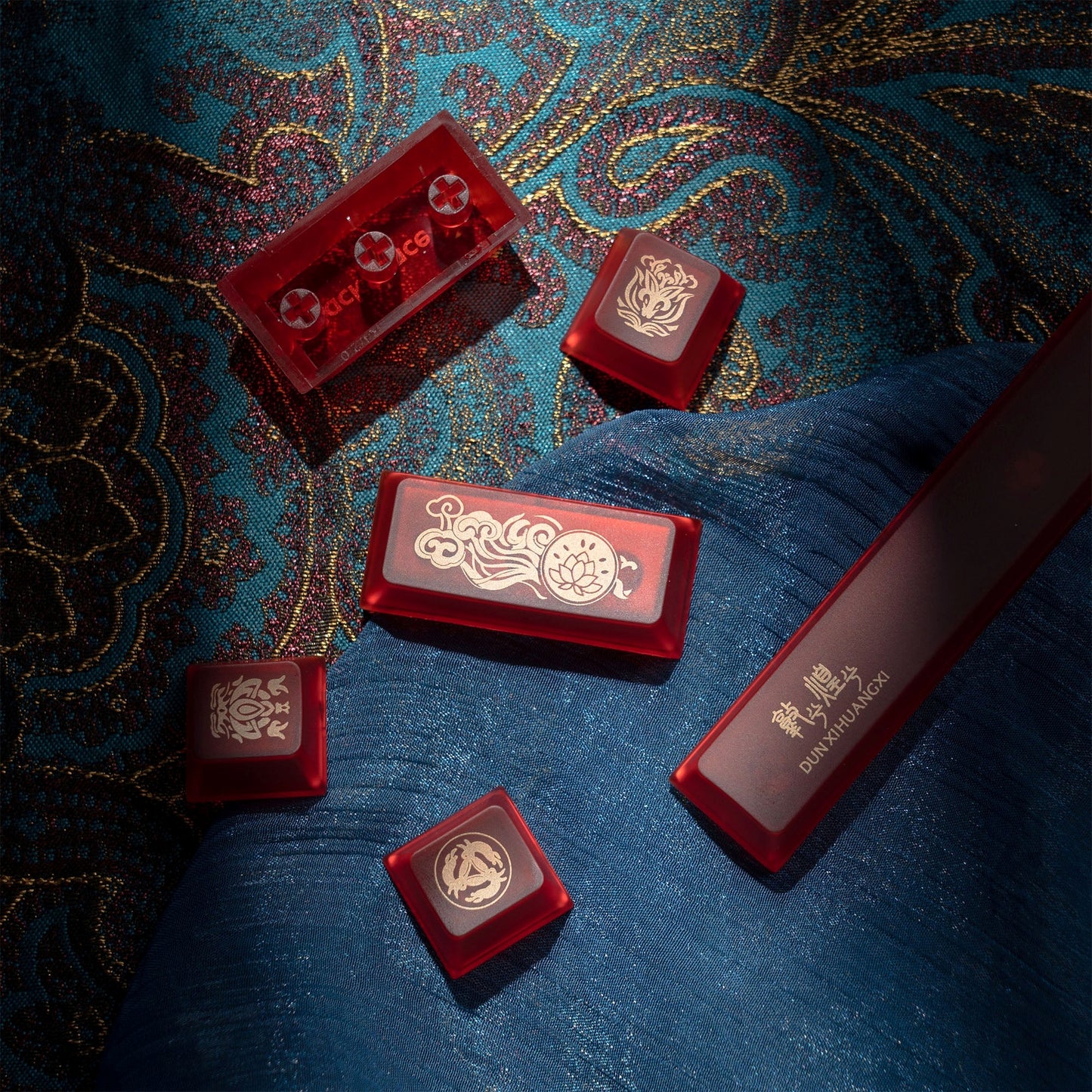 Premium Silk Road Sanctuary Cherry PBT Keycaps