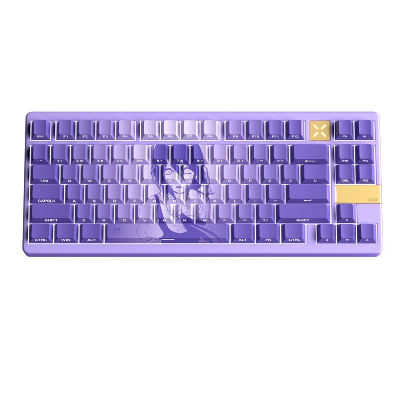 Eve Reese Purple Anime Side Backlit Doubleshot PBT Keycaps