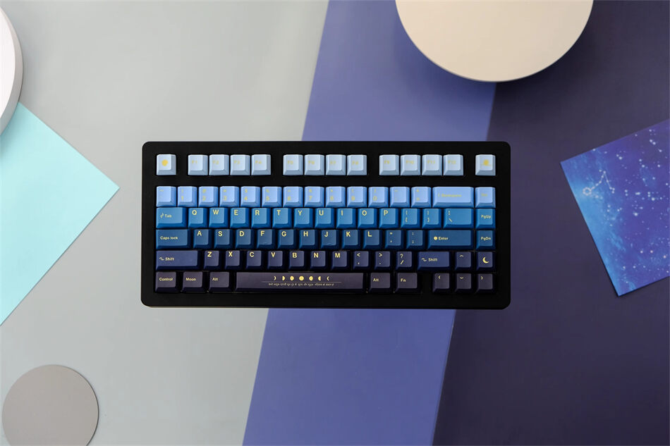 Moonrise Cherry PBT Clone Keycaps Sanskrit Encryption