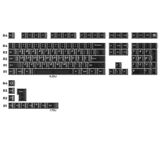 XVX Matte Clear WOB PC Transparent Cherry Profile 119-Key Keycap Set
