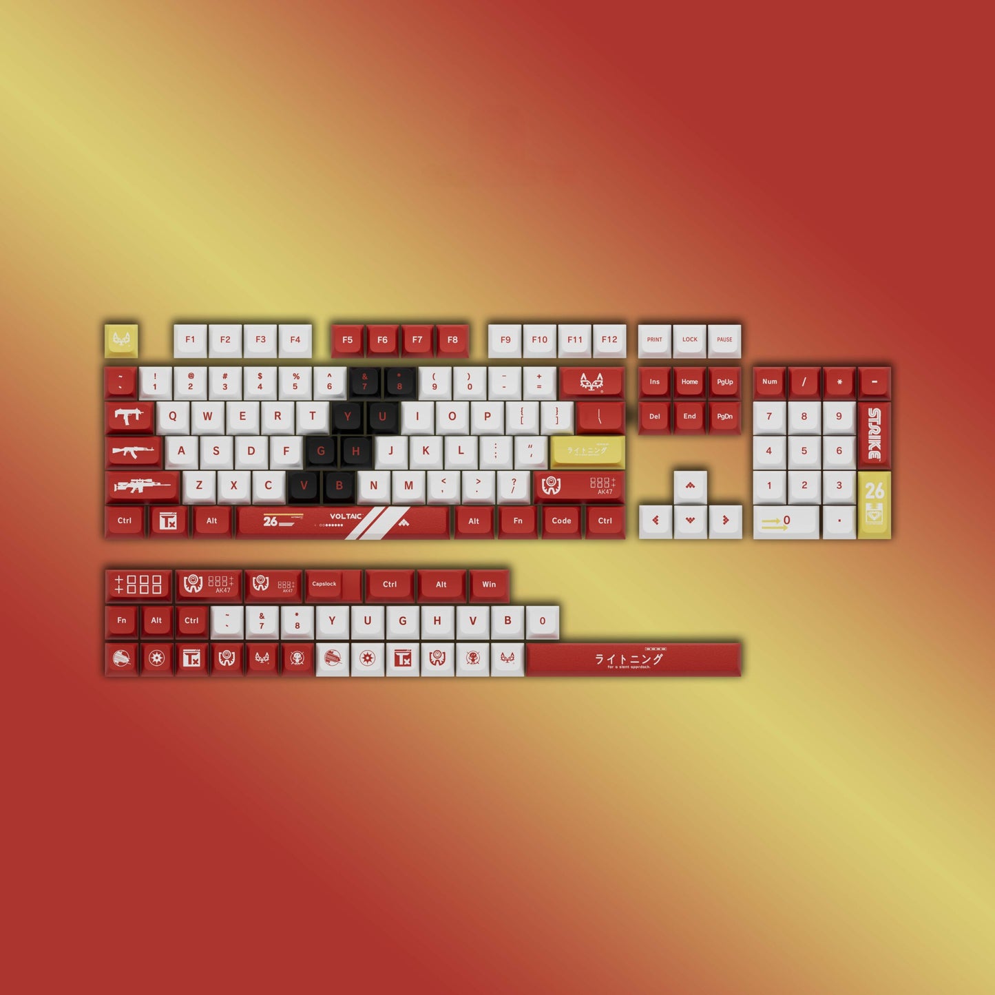 Counter Strike Bloodsport XDA PBT Keycaps