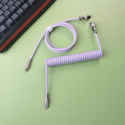 GX12 Avaitor Custom Type-C to Type-C 8k USB Spring Coiled Cable