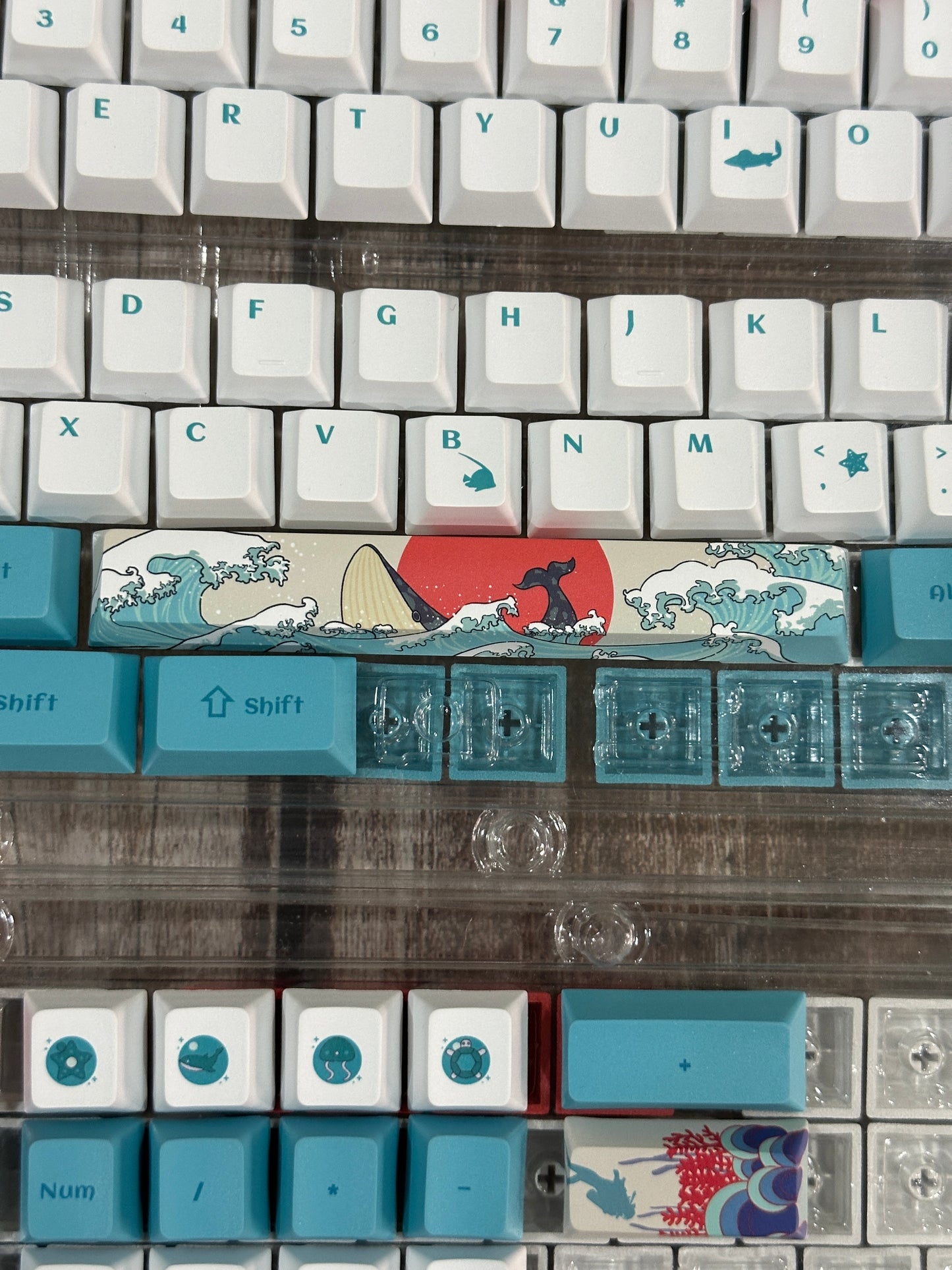 Coral Sea Cherry PBT Keycaps